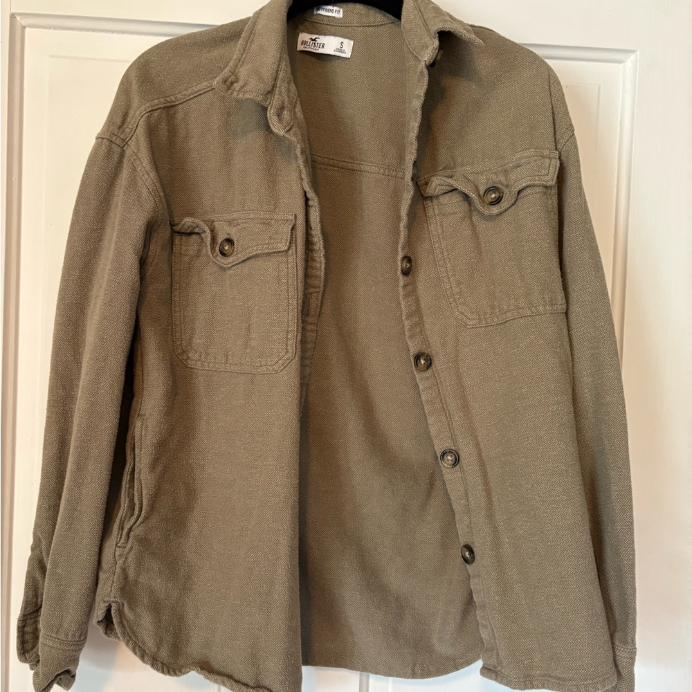 Hollister Khaki Shirt Jacket